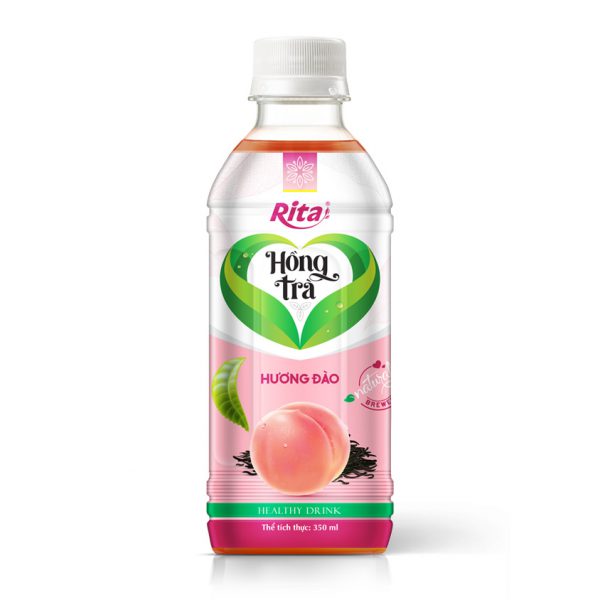 Hồng trà hương đào 350ml - Nước Giải Khát Rita - Công Ty TNHH Thực Phẩm Và Nước Giải Khát Rita